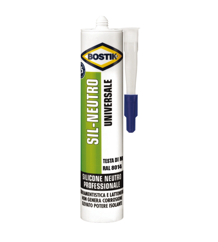 Bostik silicone neutro testa di moro - 300 ml