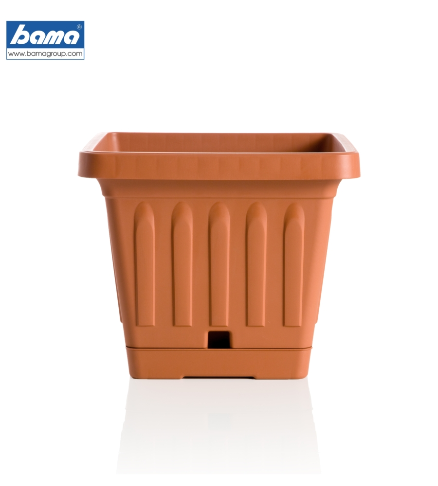 Vaso terra quadrato cm. 30 terracotta