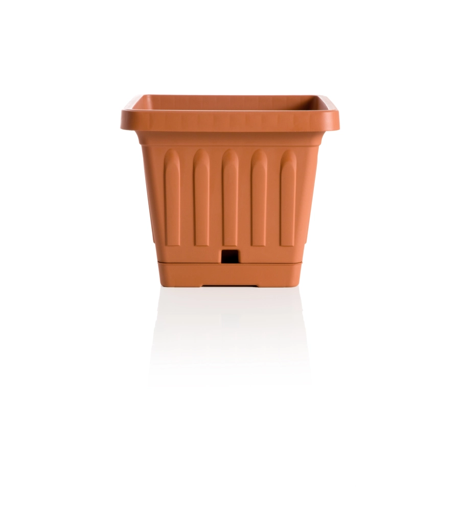 Vaso terra quadrato cm. 30 terracotta