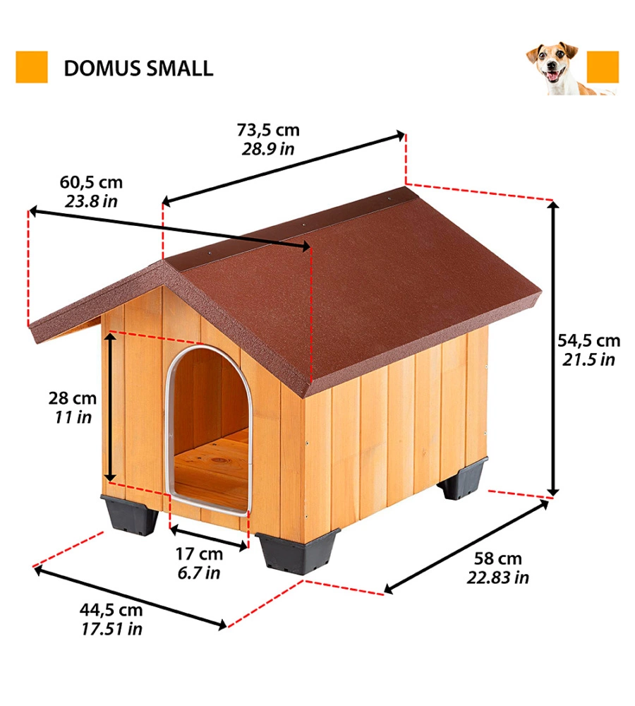 Cuccia per cani da esterno "domus small", 60,5x73,5x54,4 cm - ferplast