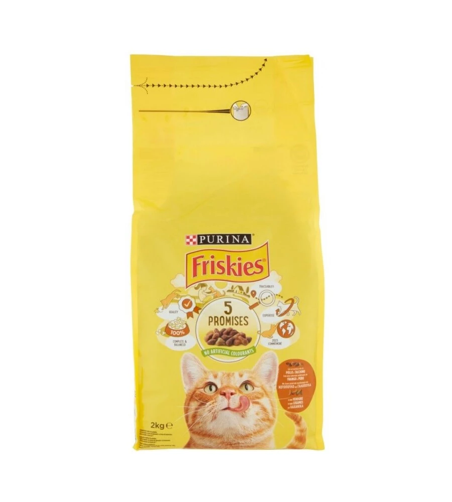 Crocchette per gatto adulto "vitality" con pollo, tacchino e verdure , 2kg - purina