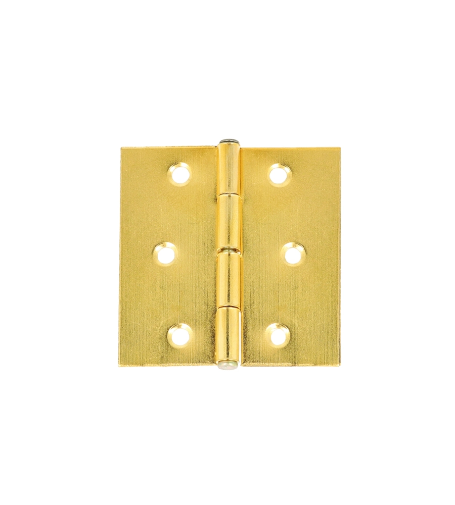 Cerniere quadre - 80 x 80 mm. - ottonato - 2 pz.