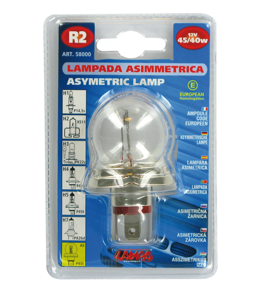 Lampada asimmetrica 12v 45/40w p45t  58000