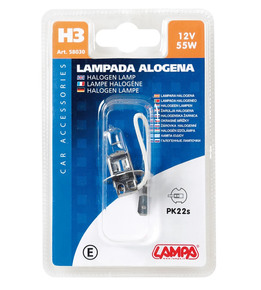 Lampada h 3 12v 55w pk22s  58030