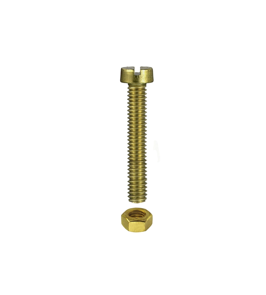 Viti per metallo testa cilindrica ottone m4 x 30 - 8 pz.