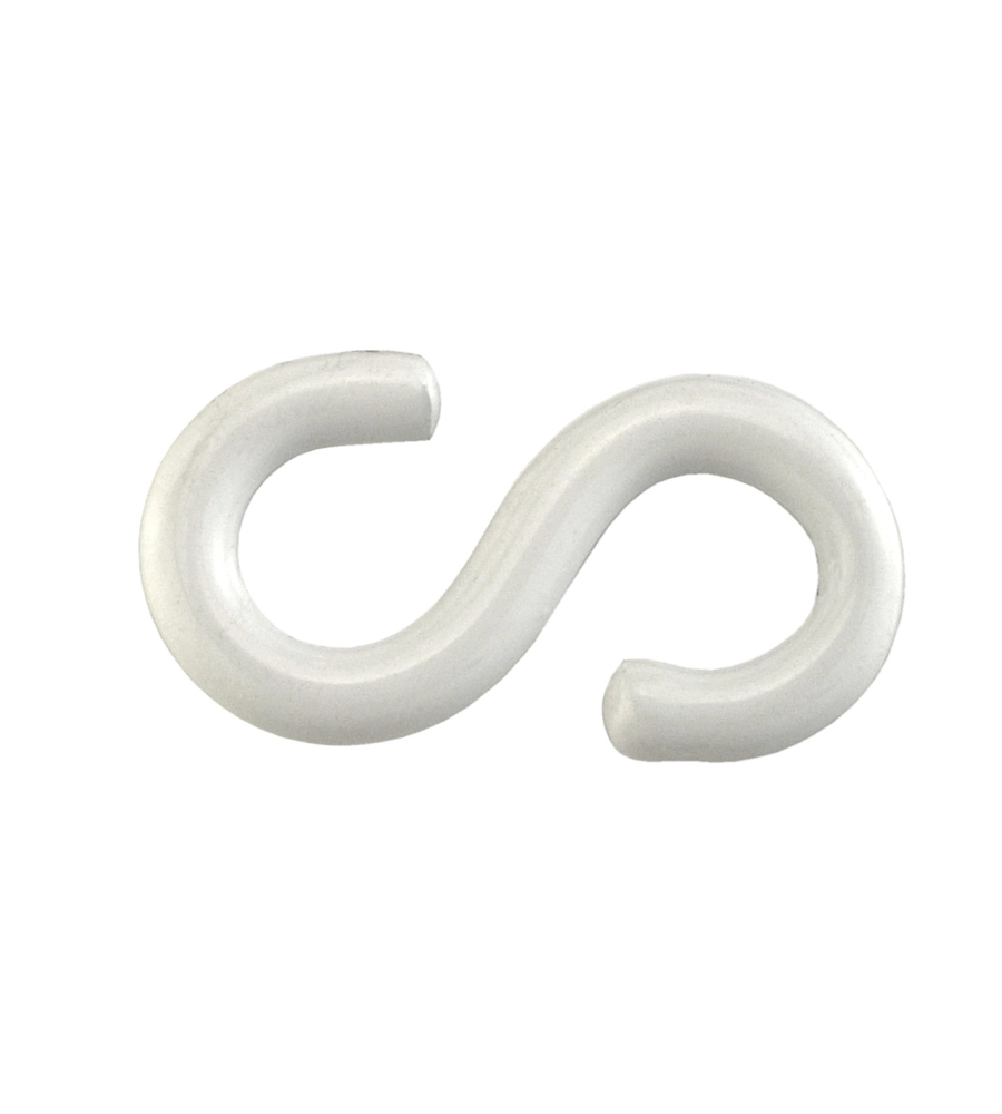 Ganci a "s" aperti plastificati 3,8x25 mm. - 4 pz.