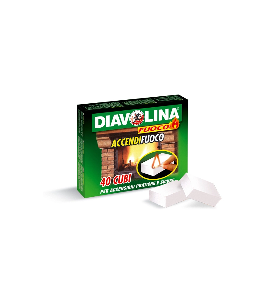 Diavolina accendifuoco 40 cubi.