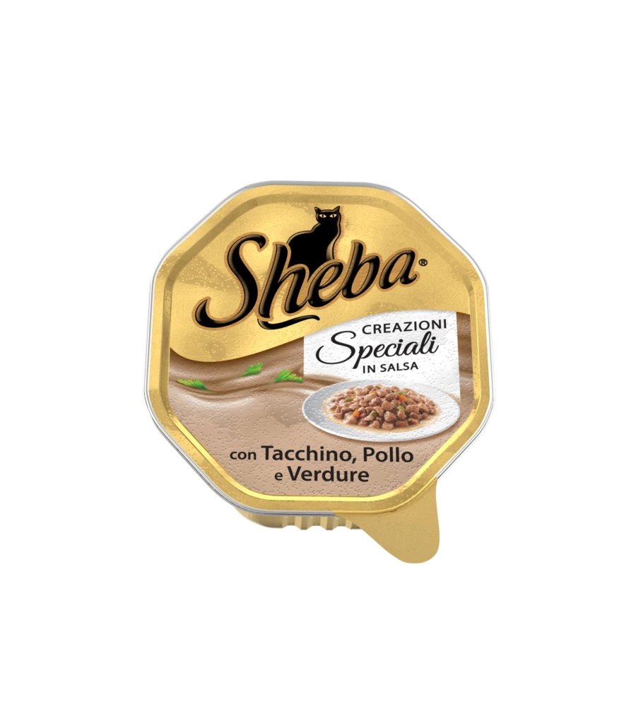 Sheba creazioni in salsa con tacchino pollo e verdure