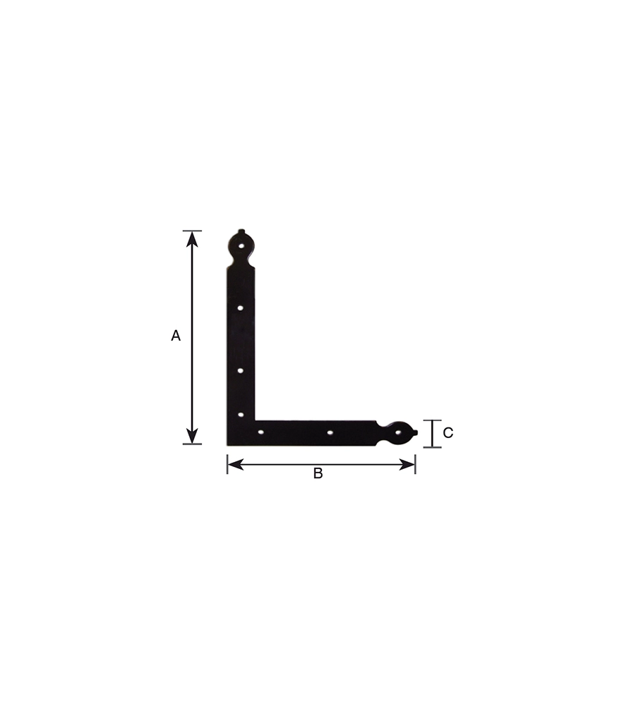 Contropiastra di rinforzo sagomata 250 x 200 mm.