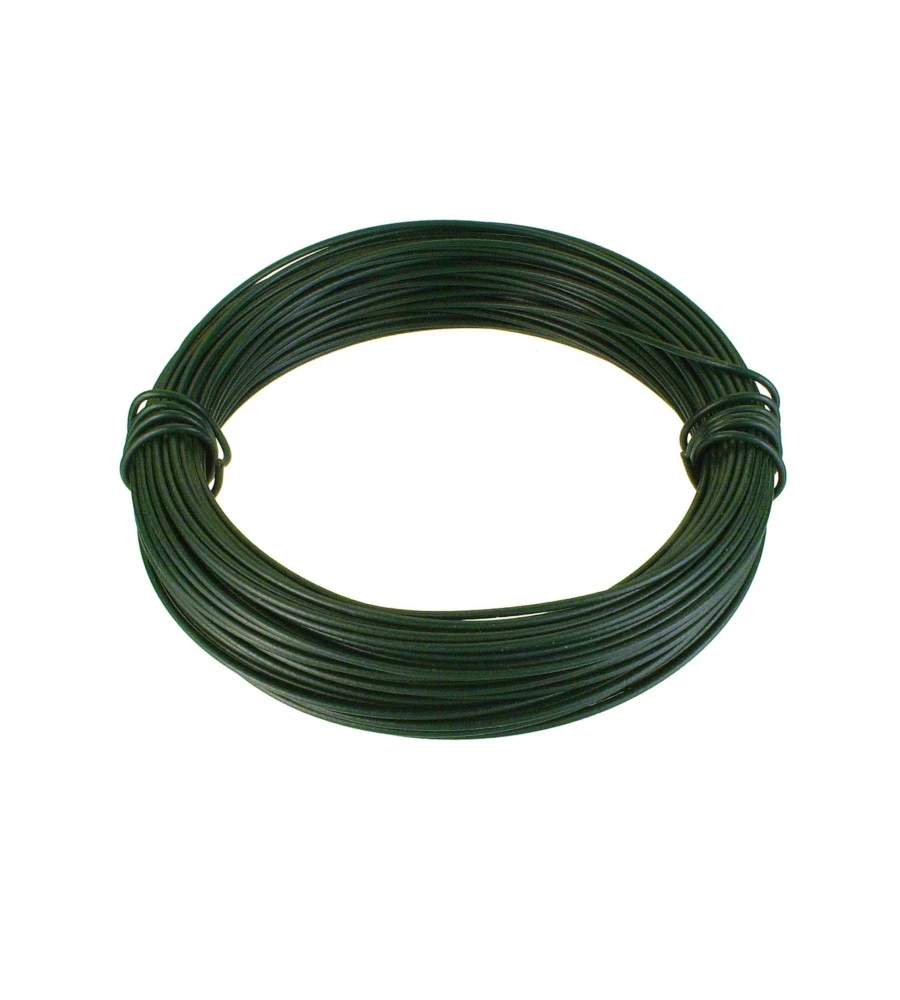 Filo di ferro zincato rivestito pvc verde Ø 1,4 mm. - 10 mt.