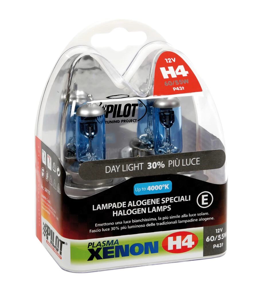 Coppia lampade h4 xenon 12v.60/55w pilot  58170