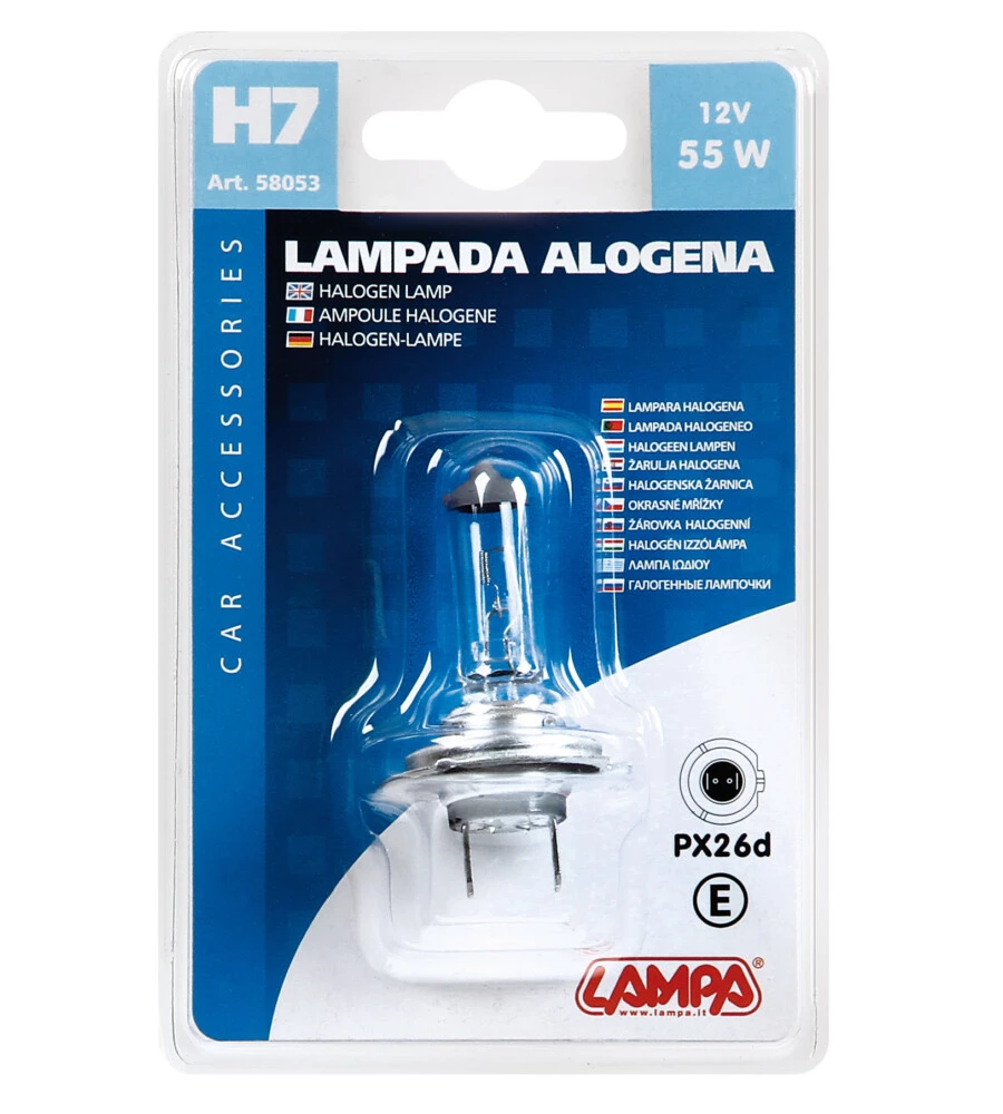 Lampada h7 55w 12v.  58053