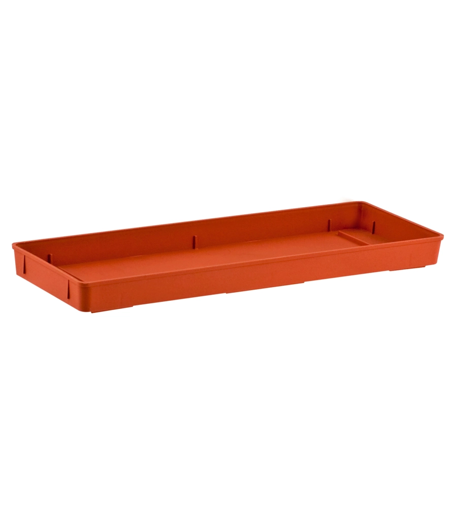 Sottocassetta/sottovaso per gerani colore cotto - lungo 30 cm.