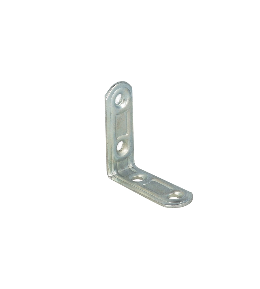 Lastrine di giunzione ad angolo stondate - 40 x 40 mm. - zincato - 4 pz.