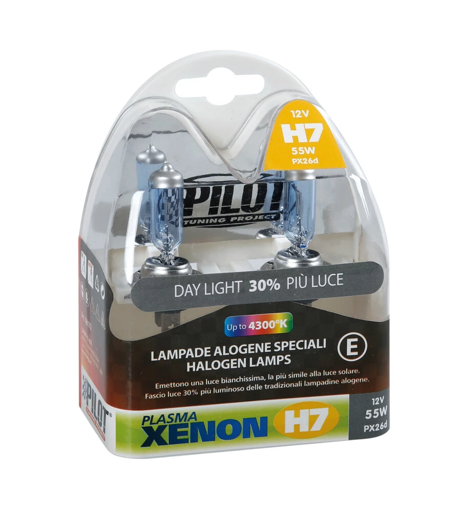 Coppia lampade h7 "xenon"12v.55w pilot  58172