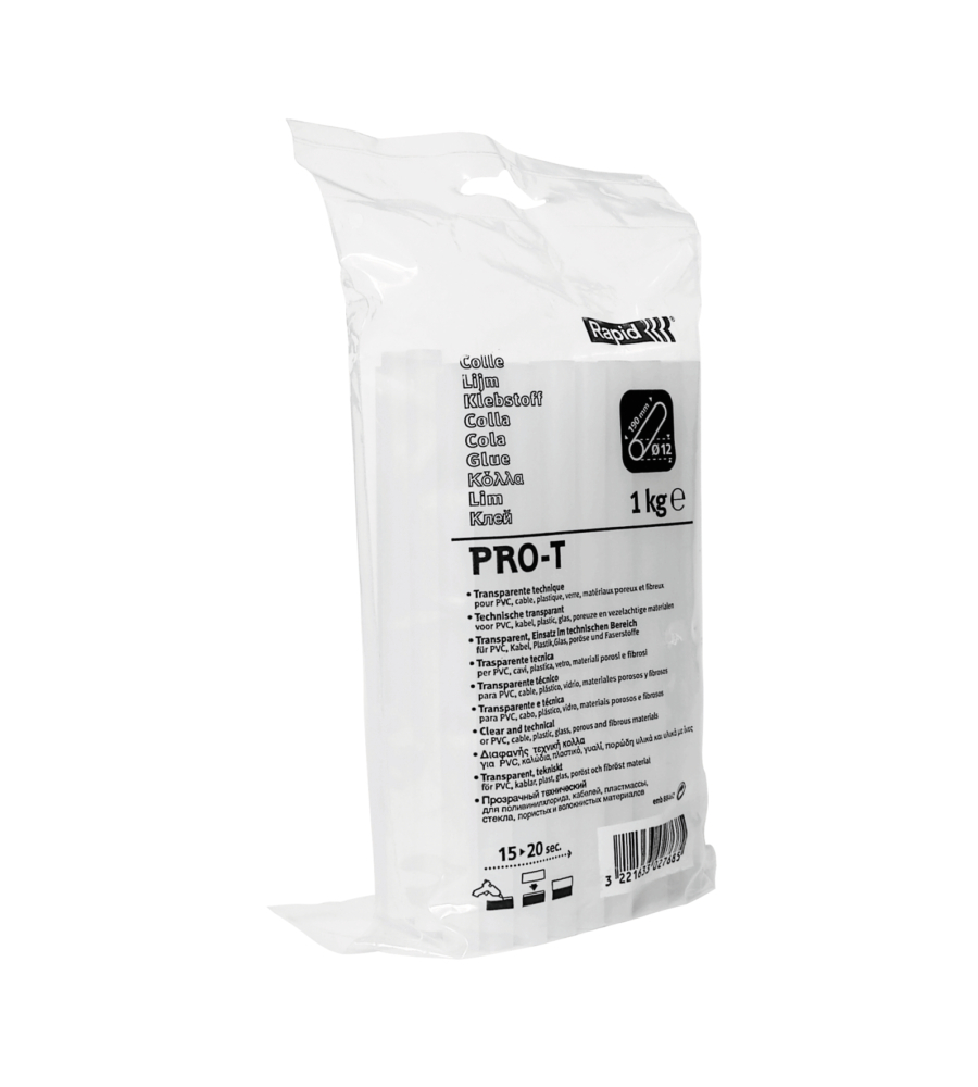 Colla 12x190 pro-t trasparente busta 1 kg.