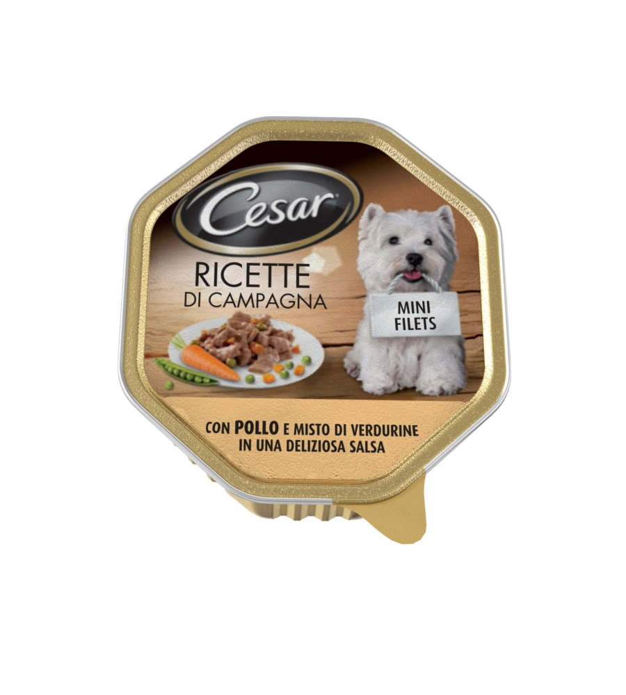 Cesar - umido per cani pollo misto e verdurine 150 g