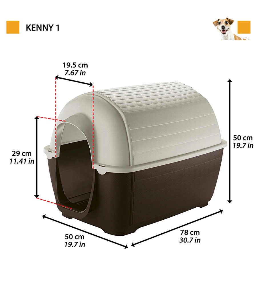 Cuccia per cani "kenny 01", 50x78x50 cm  - ferplast