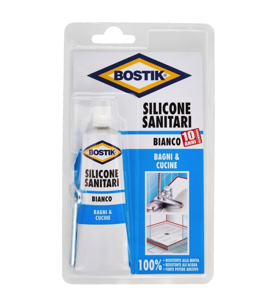 Bostik silicone sanitari bianco blister - 60 ml