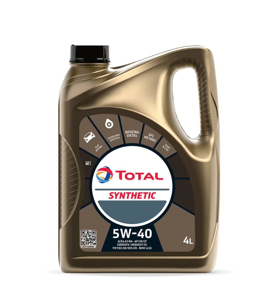 Olio motore "total synthetic 5w40", 4 litri