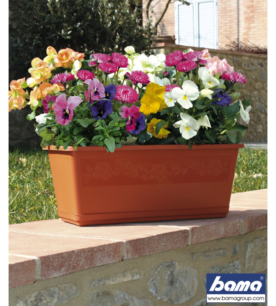 Fioriera balconella cm 40 c/sottovaso terracotta