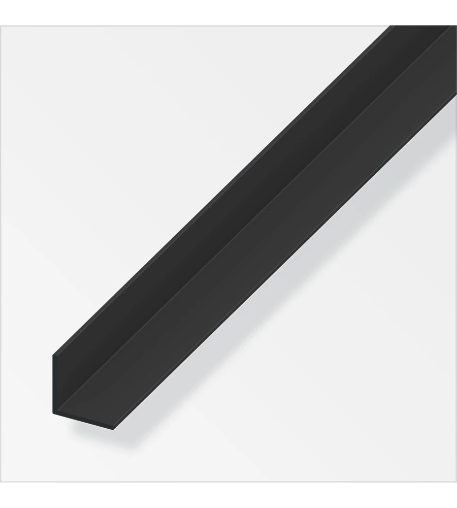 Angolare pvc nero 25x25x1 - 1 metro.