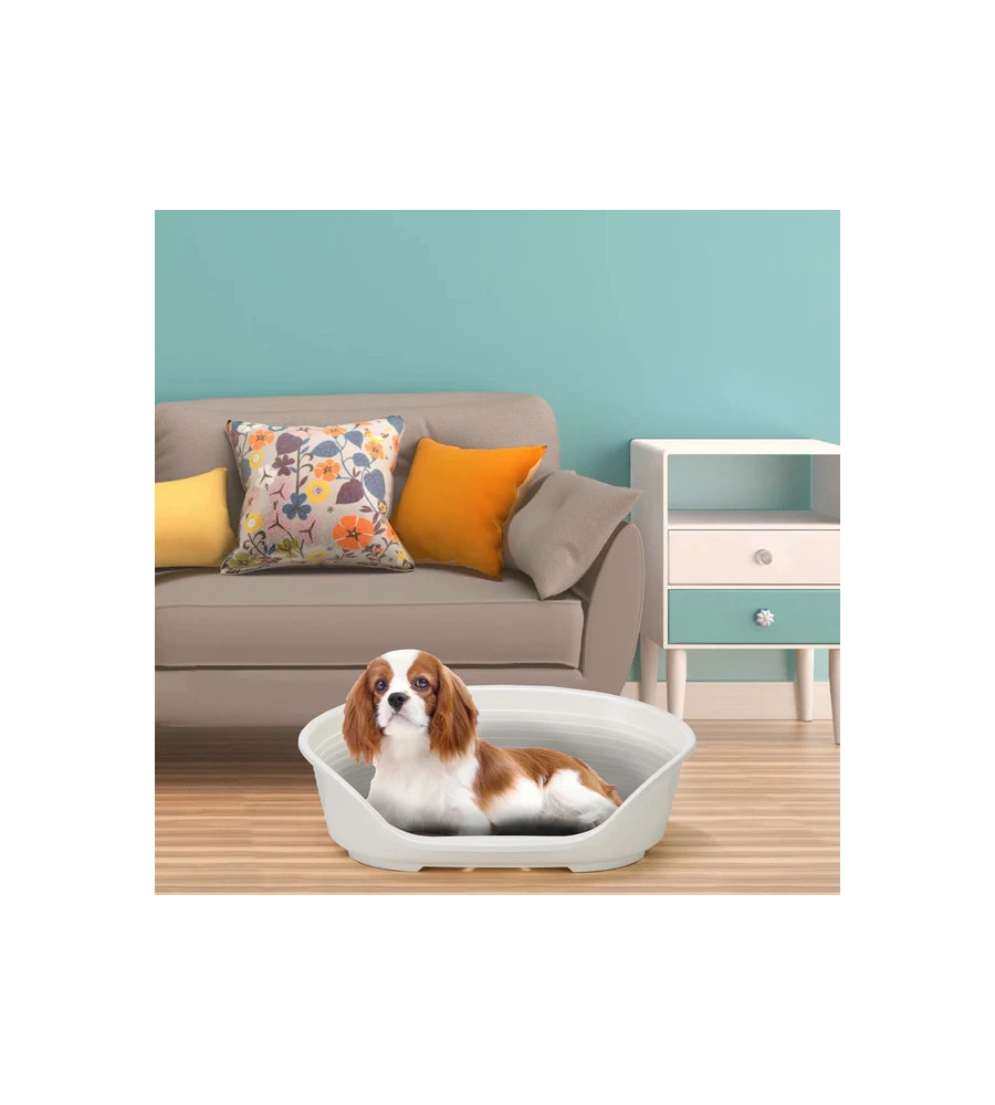 Cuccia da interno per cani e gatti "siesta deluxe 6" bianco, 70,5x52x23,5 cm - ferplast