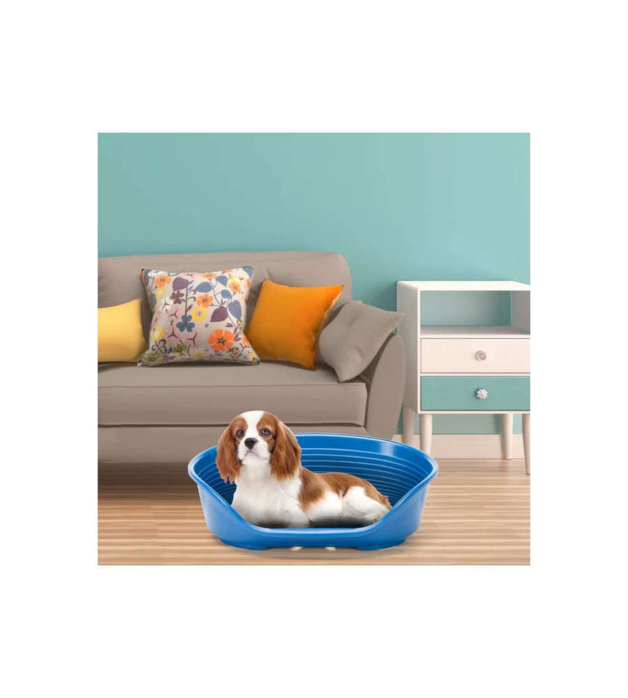 Cuccia da interno per cani e gatti "siesta deluxe 6" blu, 70,5x52x23,5 cm - ferplast