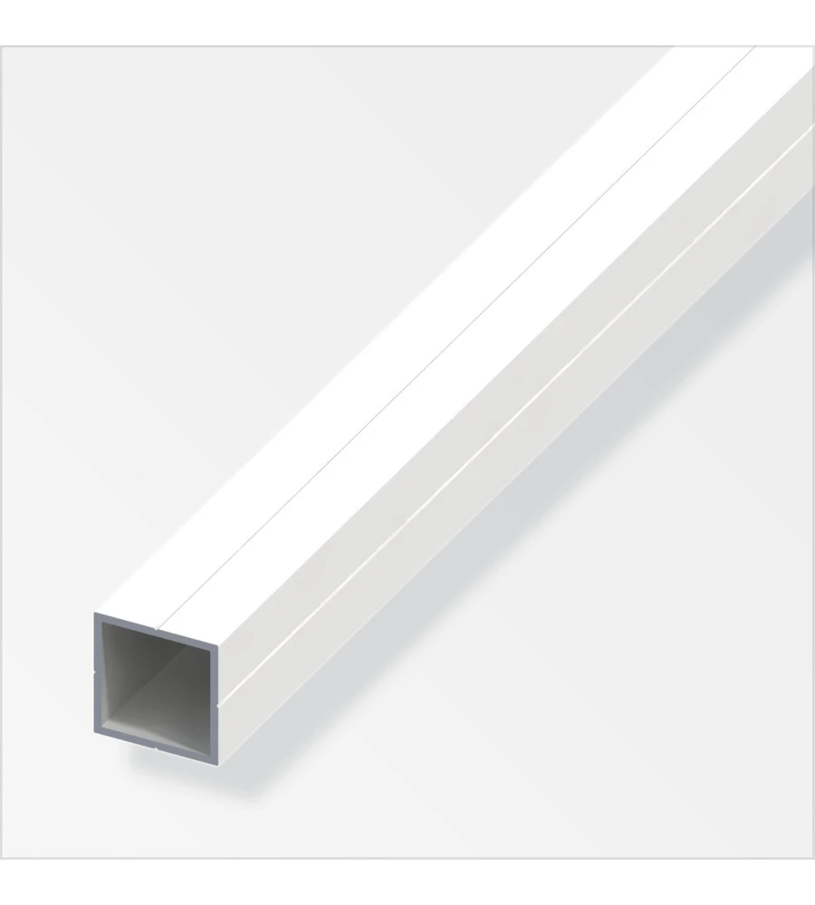 Tubo quadrato 23.5 pvc bianco 0.3