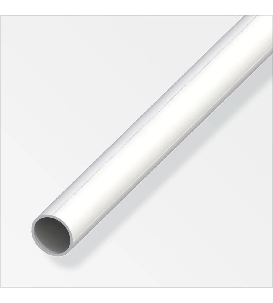 Tubo tondo 11.5x1 pvc bia - 1 metro.