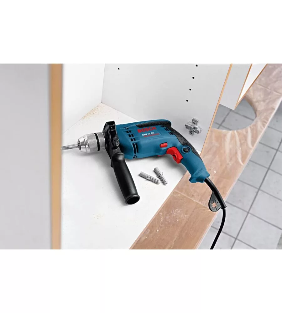 Trapano a battente "gsb 13 re" professionale, 600 w - bosch blu