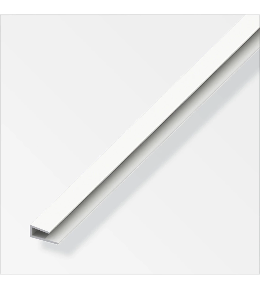 Profilo p bordi 3.5 pvc bianco - 1 metro.