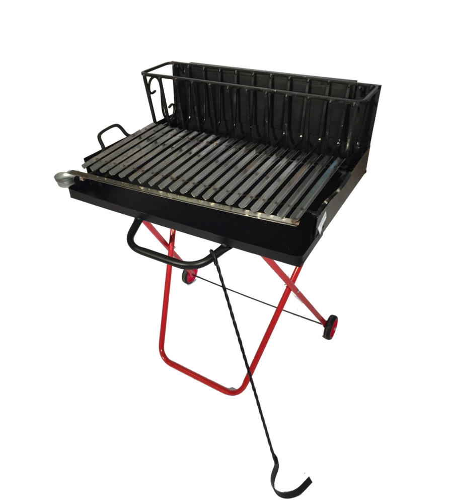 Barbecue a legna pieghevole arnold con griglia in acciaio, 70x65x94 cm