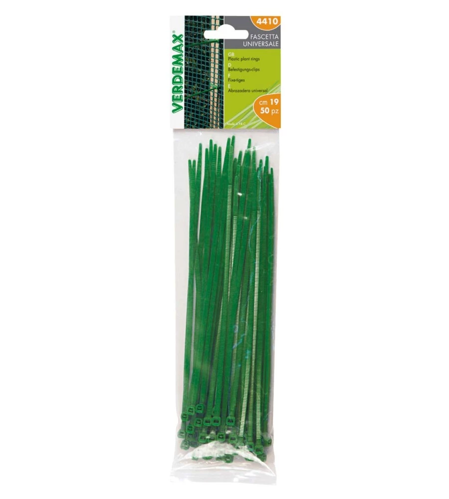 Fascetta fissaggio colore verde 190 mm - 50 pz