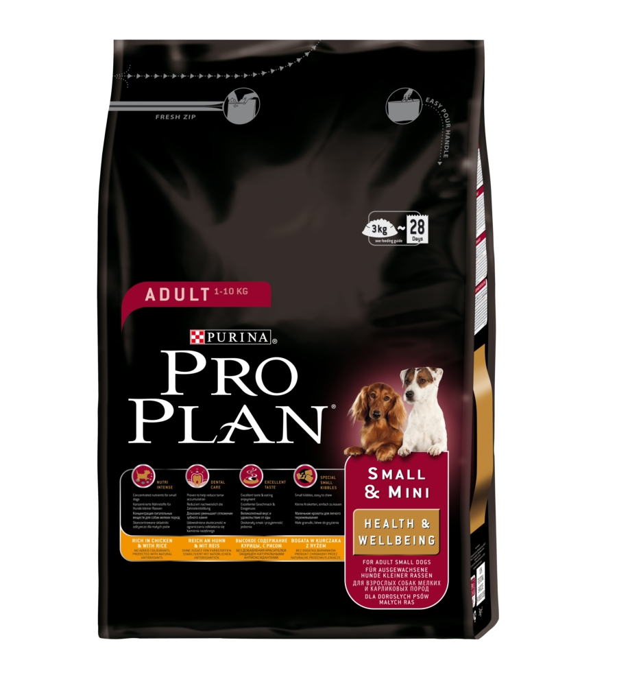 Pro plan  alimento secco per cane - adult small breed pollo e riso.