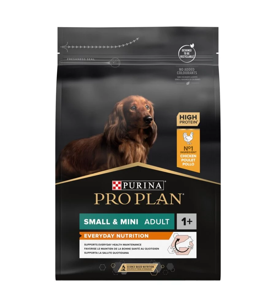 Crocchette per cani purina "pro plan" adulto di taglia piccola con pollo everyday nutrition 3 kg