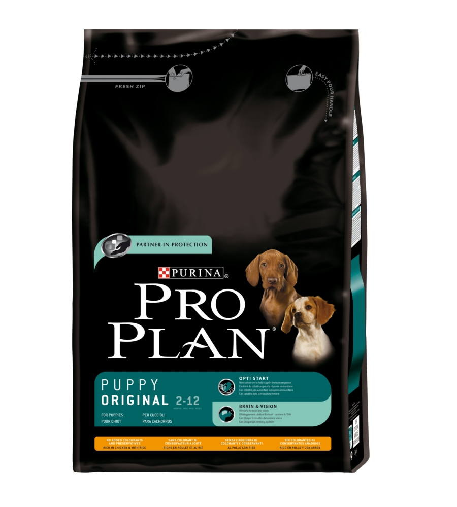 Crocchette per cani purina "pro plan" cucciolo con pollo e riso 3 kg