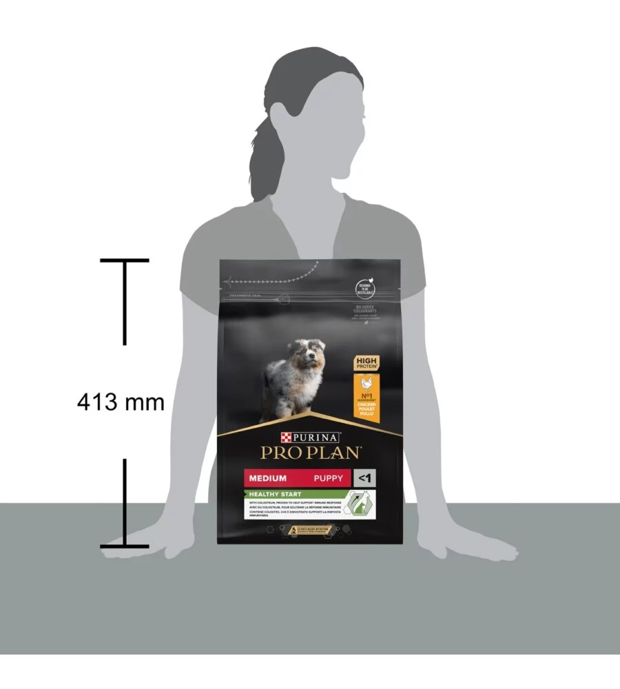 Crocchette per cani purina 'pro plan' cucciolo di taglia media con pollo healthy start 3 kg