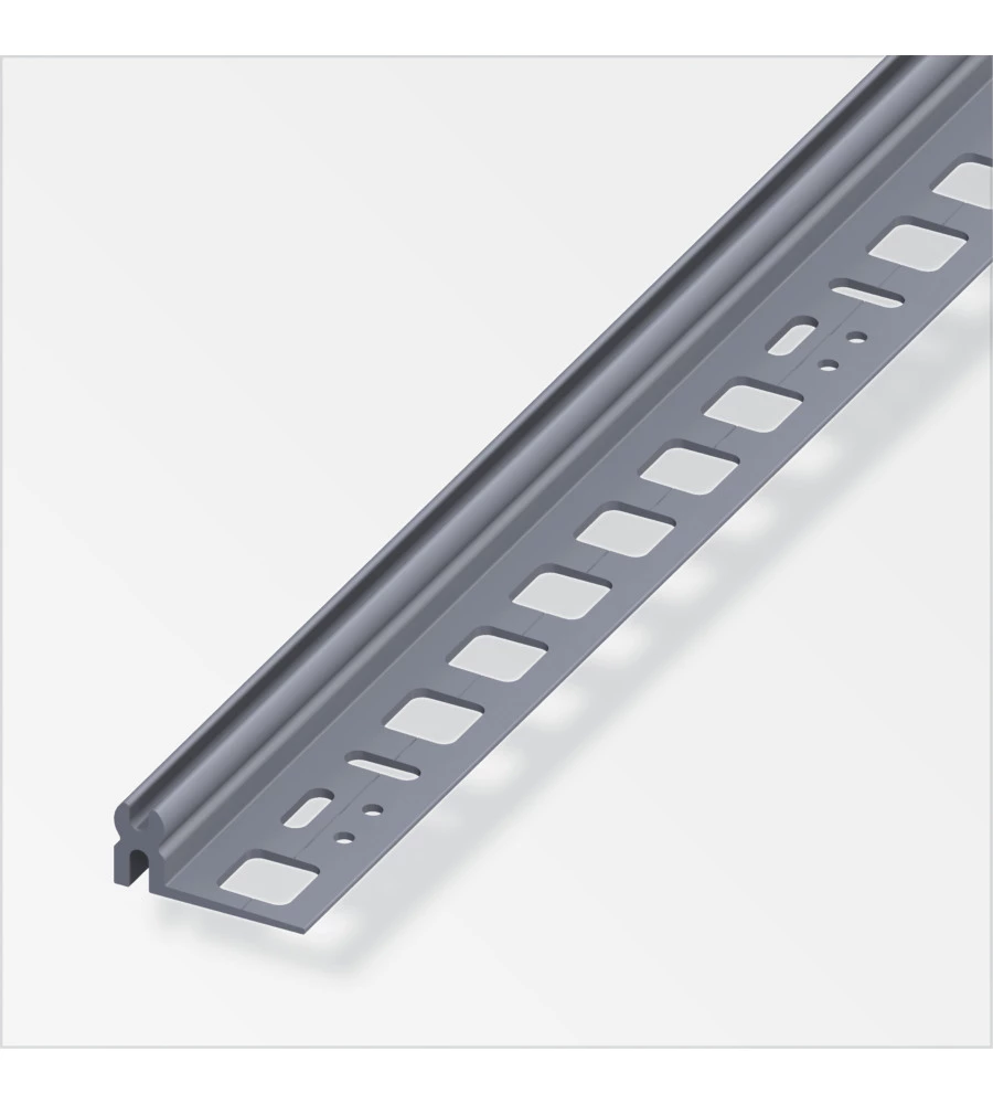 Profilo di supporto pvc grigio - 1 metro.