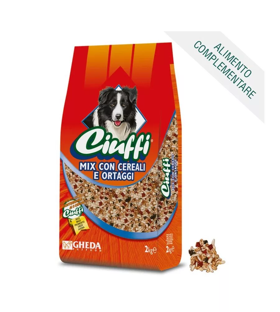 Cerali per cani "ciuffi mix" con l'aggiunta di  ortaggi - 5 kg