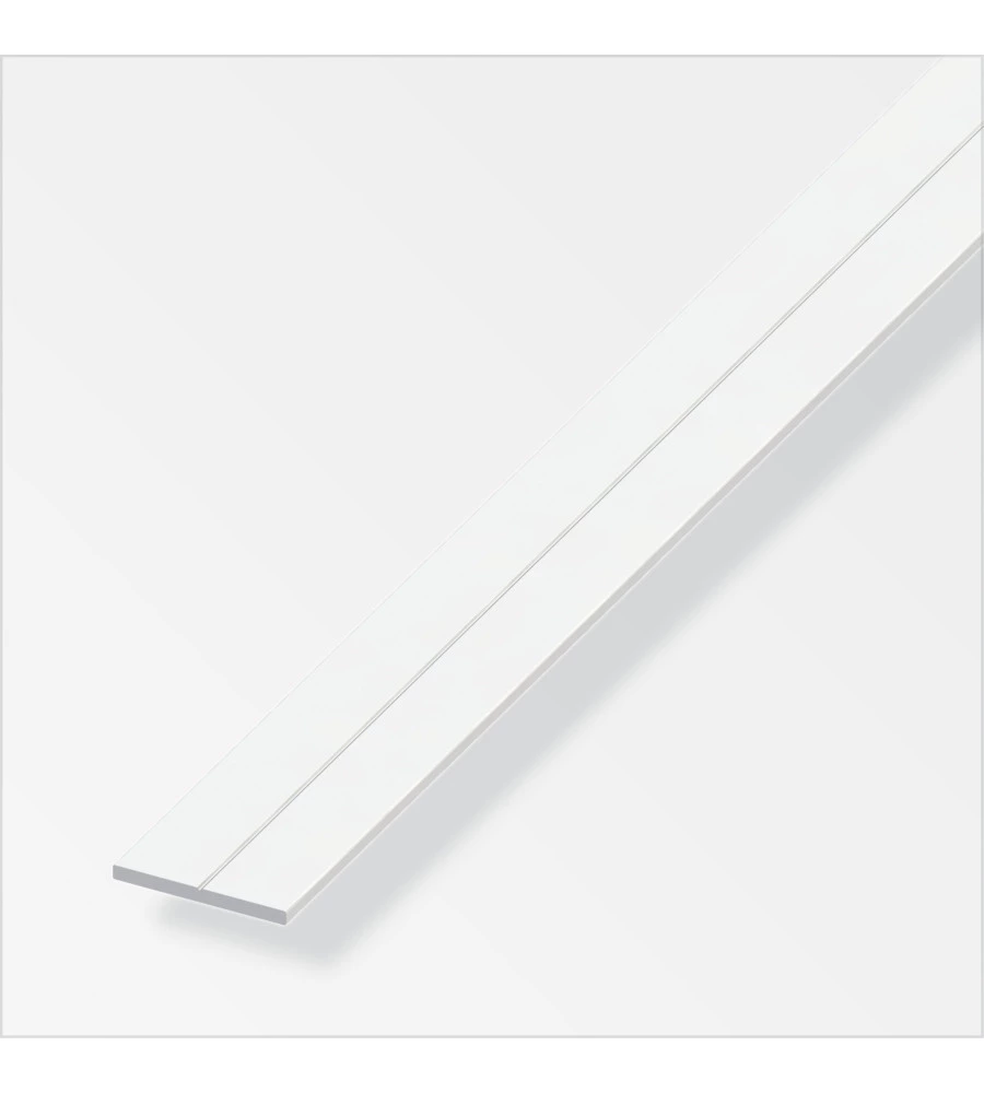 Barra piatta 11.5x2 pvc bianco - 1 metro.