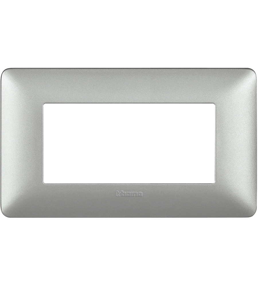 Placca 4p silver matix am4804msl - bticino