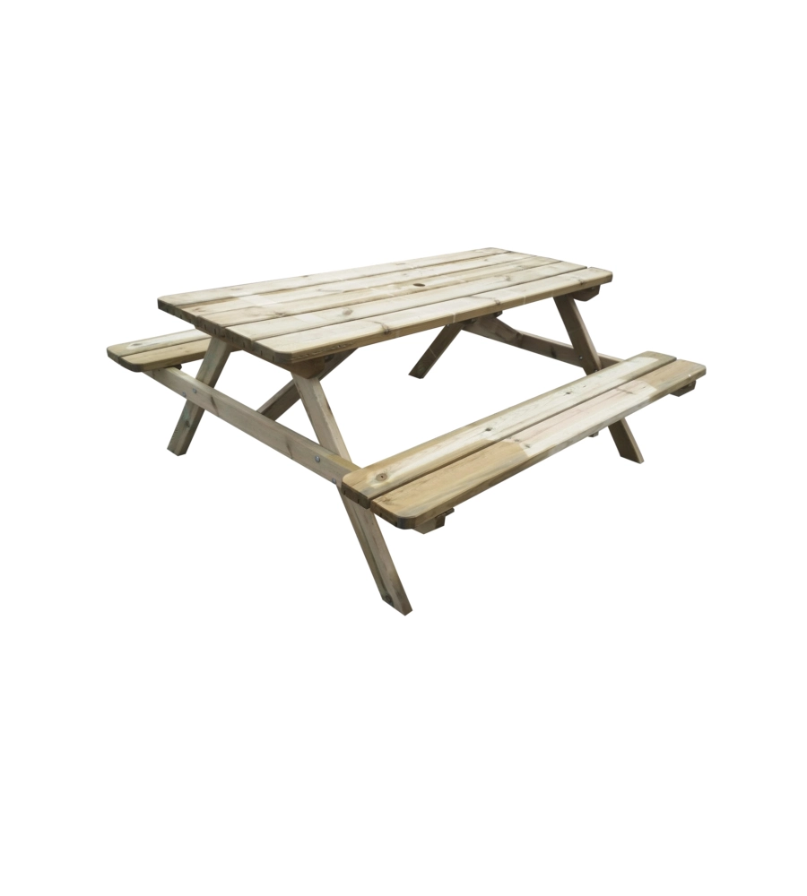 Set da giardino con tavolo da picnic in legno 179x150x70 cm.