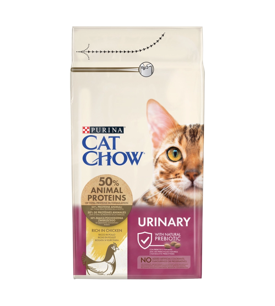 Crocchette per gatto adulto "cat chow uht" al pollo, 1,5 kg - purina