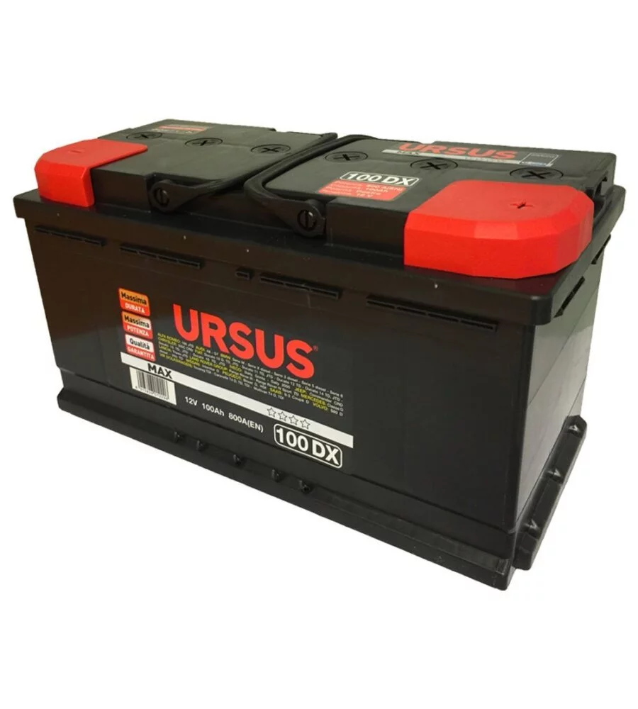 Batteria avviamento auto ursus max, 100 ah dx