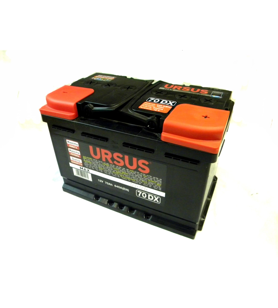 Batteria avviamento auto ursus max, 70 ah dx