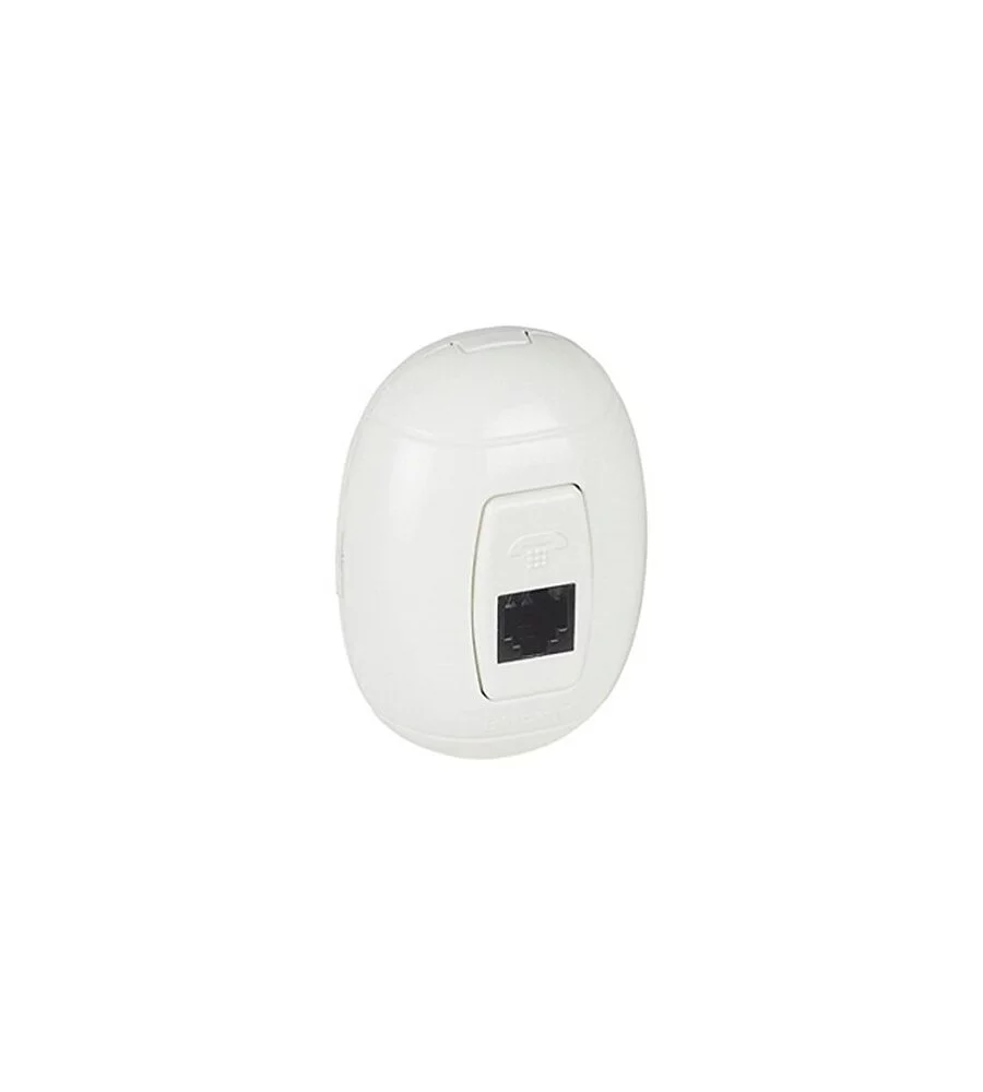 Fp oval presa telef. rj11 bianco