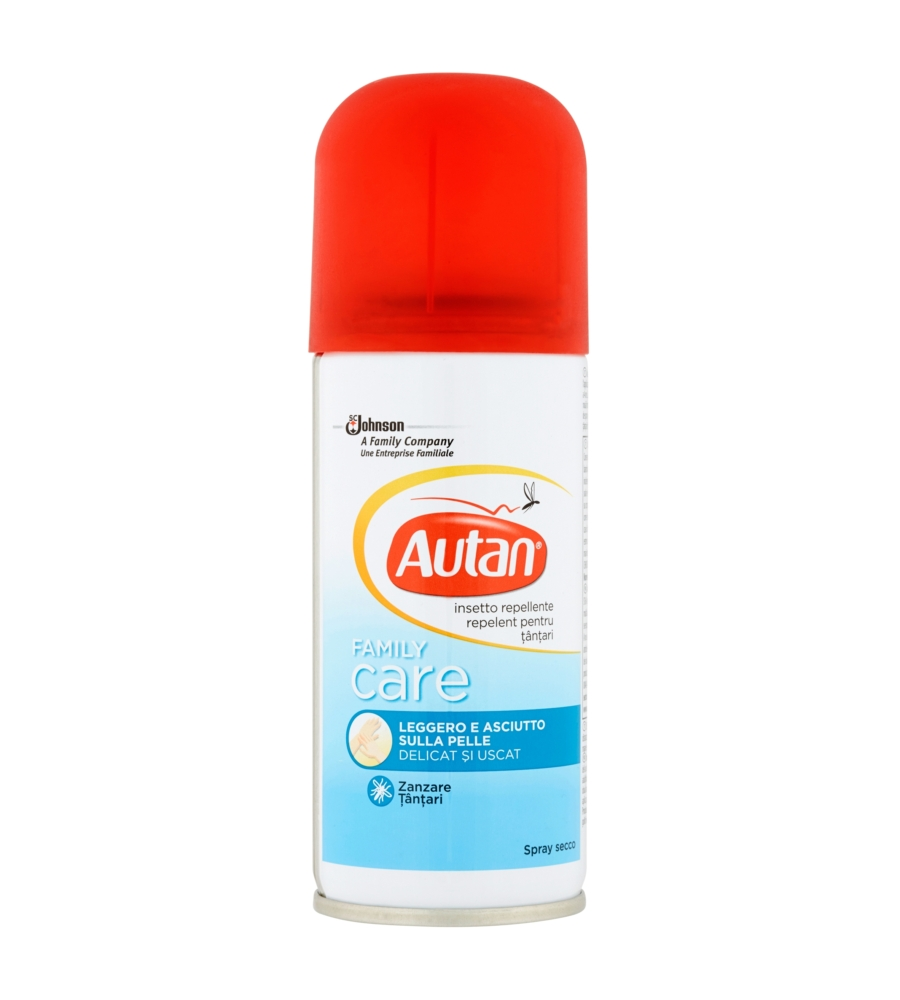 Spray secco antizanzare autan "family care", 100 ml