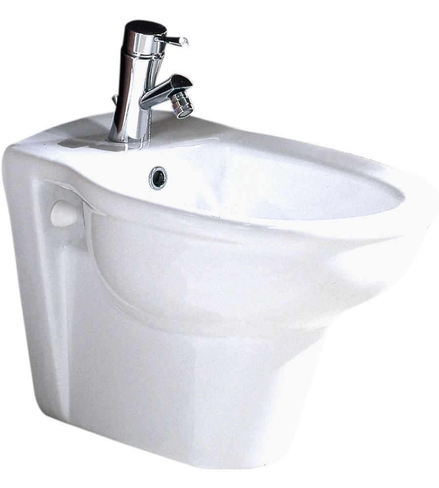 Bidet sospeso in ceramica bianco "serie fiore".