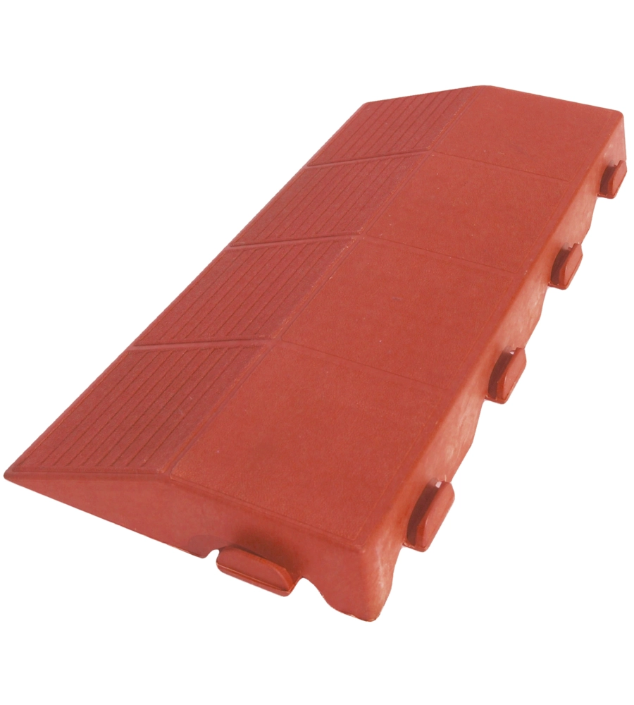 Scivolo autobloccante per pavimentazione esterna colore cotto maschio, 205x400x48 mm.